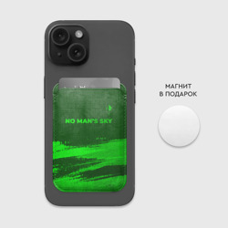 Картхолдер Magsafe магнитный No Man's Sky - green gradient посередине - фото 2
