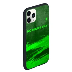 Чехол для iPhone 11 Pro Max матовый No Man's Sky - green gradient посередине - фото 2