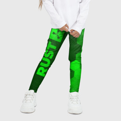 Детские леггинсы 3D Rust - green gradient по-вертикали - фото 2