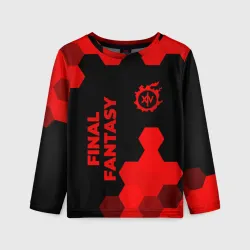 Детский лонгслив 3D Final Fantasy - red gradient вертикально
