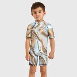 Детский купальный костюм 3D Жидкое белое золото - фото 2