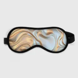 Маска для сна 3D Жидкое белое золото