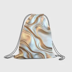 Рюкзак-мешок 3D Жидкое белое золото