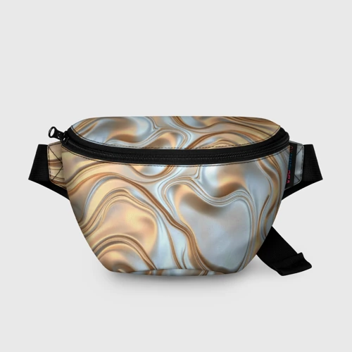 Поясная сумка 3D Жидкое белое золото