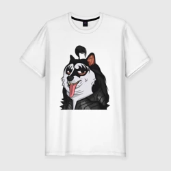 Мужская футболка хлопок Slim NFT Doge - Kiss