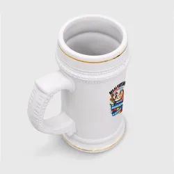 Кружка пивная Мальчишник - вечно молодой и пьяный - фото 2