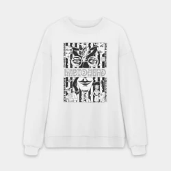 Мужской свитшот oversize без начеса хлопок Radiohead band rock