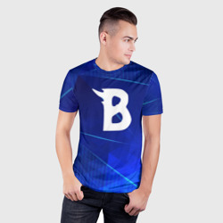 Мужская футболка 3D Slim Beastars blue poly - фото 2