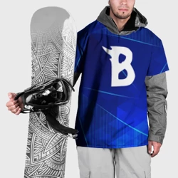Накидка на куртку 3D Beastars blue poly