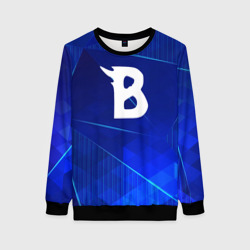 Женский свитшот 3D Beastars blue poly