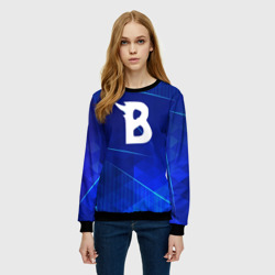 Женский свитшот 3D Beastars blue poly - фото 2
