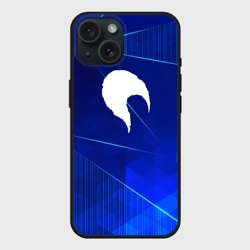 Чехол силиконовый для Apple iPhone 15 матовый Date A Live blue poly