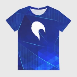 Женская футболка 3D Date A Live blue poly