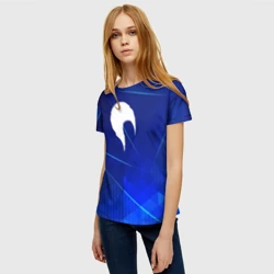 Женская футболка 3D Date A Live blue poly - фото 2