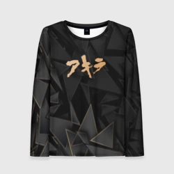 Женский лонгслив 3D Akira golden poly
