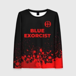 Женский лонгслив 3D Blue Exorcist - red gradient посередине