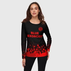 Женский лонгслив 3D Blue Exorcist - red gradient посередине - фото 2