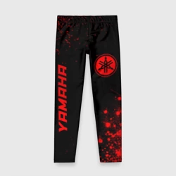 Детские леггинсы 3D Yamaha - red gradient вертикально
