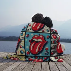 Плед 3D Rolling Stones logo - pop art - фото 2
