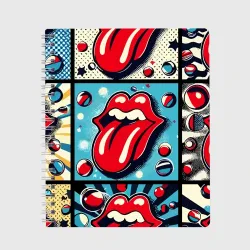 Тетрадь Rolling Stones logo - pop art