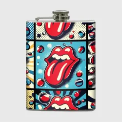 Фляга Rolling Stones logo - pop art