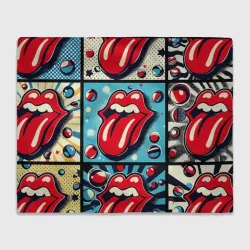 Плед 3D Rolling Stones logo - pop art
