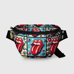 Поясная сумка 3D Rolling Stones logo - pop art