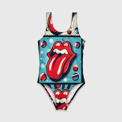 Детский купальник 3D Rolling Stones logo - pop art - фото 2