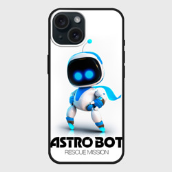 Чехол силиконовый для Apple iPhone 15 матовый Astro Bot - rescue mission 