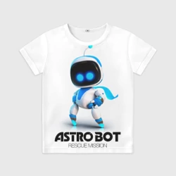 Детская футболка 3D Astro Bot - rescue mission 