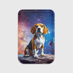 Картхолдер Magsafe магнитный Бигль в космосе