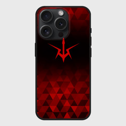 Чехол силиконовый для Apple iPhone 15 Pro Мax матовый Code Geass red poly