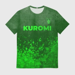Мужская футболка 3D Kuromi - green gradient посередине