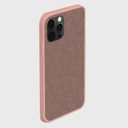 Чехол для iPhone 12 Pro Коричневый паттерн с танцующей девушкой - фото 2