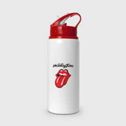 Бутылка для воды с трубочкой Rolling Stones - logo