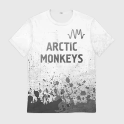 Мужская футболка 3D Arctic Monkeys - white gradient посередине