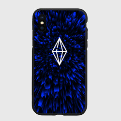 Чехол для iPhone XS Max матовый The Sims blue energy