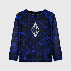 Детский лонгслив 3D The Sims blue energy