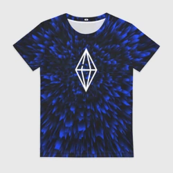 Женская футболка 3D The Sims blue energy