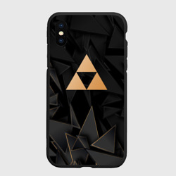 Чехол для iPhone XS Max матовый Zelda golden poly