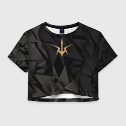 Женская футболка Crop-top 3D Code Geass golden poly