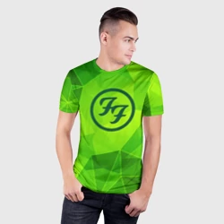 Мужская футболка 3D Slim Foo Fighters green poly - фото 2