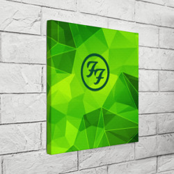 Холст квадратный Foo Fighters green poly - фото 2