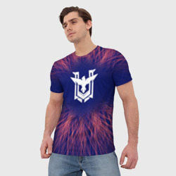 Мужская футболка 3D Free Fire red energy - фото 2