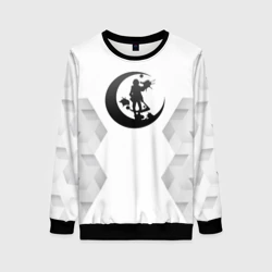 Женский свитшот 3D Angels of Death white poly