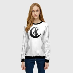 Женский свитшот 3D Angels of Death white poly - фото 2