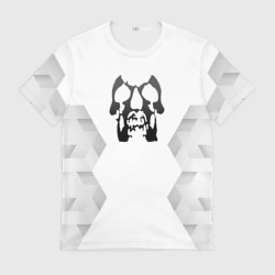 Мужская футболка 3D Deftones white poly
