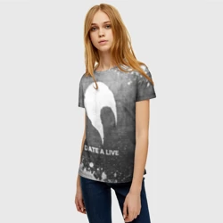 Женская футболка 3D Date A Live - grey gradient - фото 2
