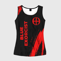 Женская майка 3D Blue Exorcist - red gradient вертикально