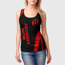 Женская майка 3D Blue Exorcist - red gradient вертикально - фото 2